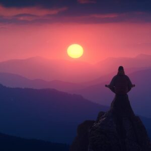 bigstock Meditation On A Cliff 187036717