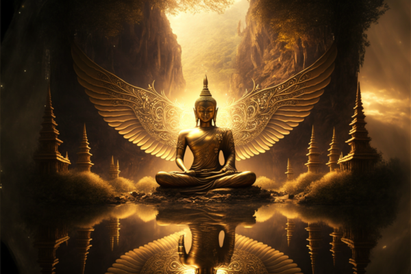 Alexander1111 buddha as a golden angel meditating in beautiful 636668e1 50af 4334 a534 bc7bf3dc584d